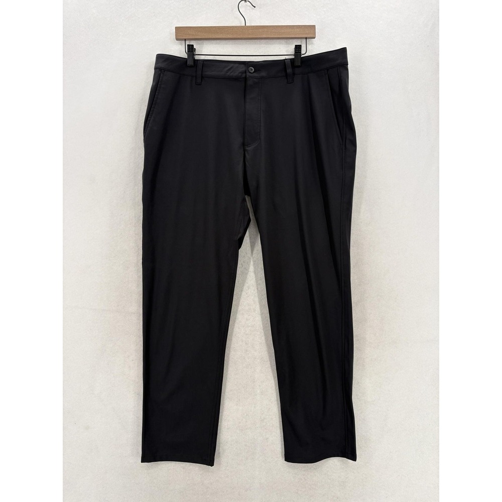 FootJoy Golf Pants Mens 38x30 Black Polyester Stretch Tapered Performance Casual
